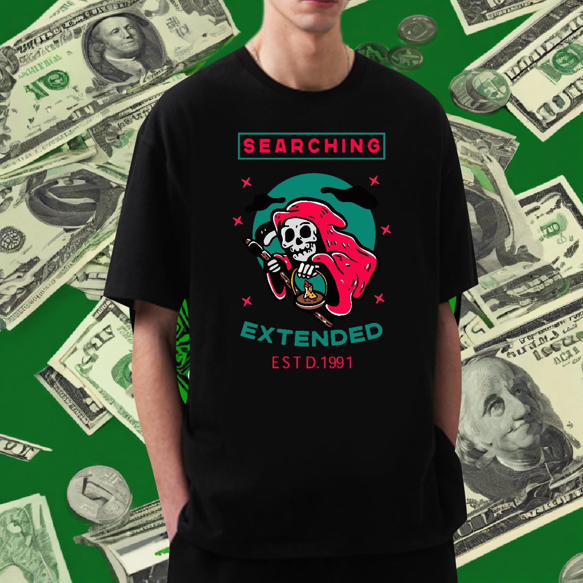 TOP Quality Mens T Shirts 230g Cotton skull Daily Wear Customized Breathable Short Sleeve Couples T Shirts DIY Tops