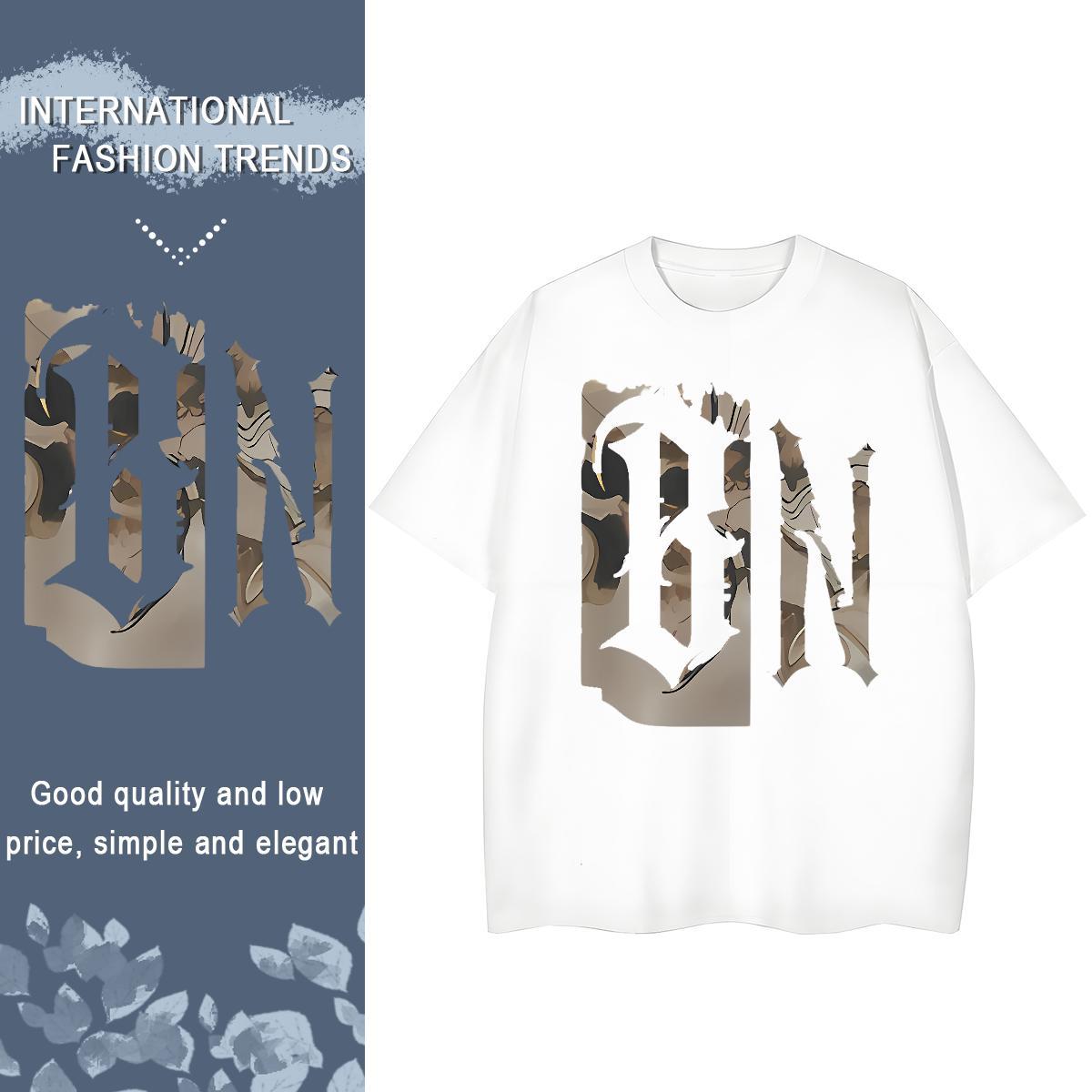 Free Shipping Women Tshirts 230g Cotton letter Daily Outfit Women T Shirts Crew Neck Breathable Oversized Tops Shirt