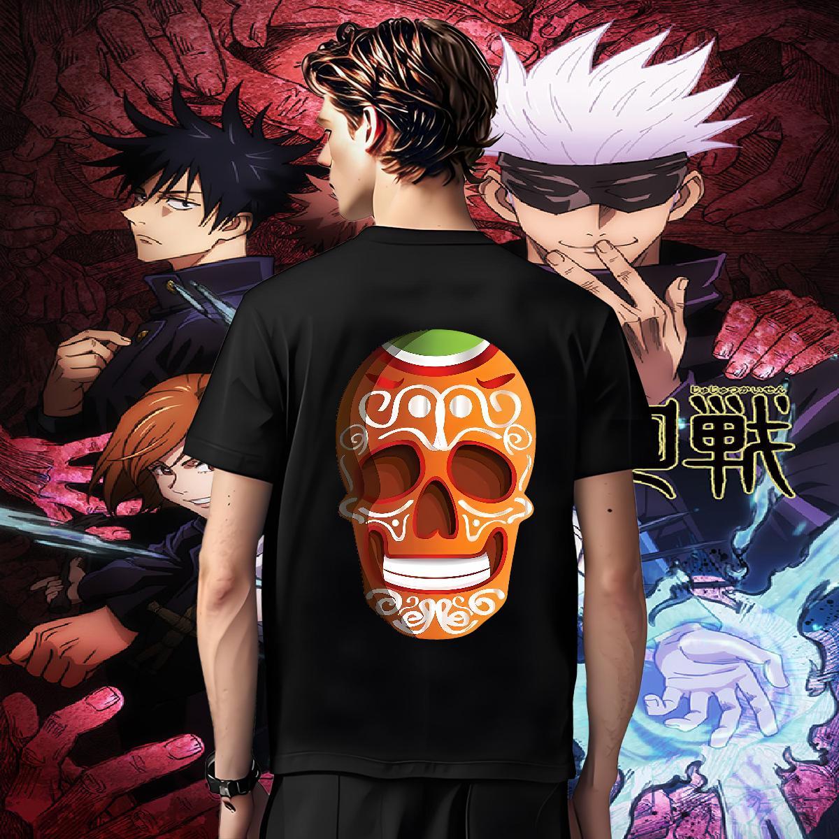 Wholesale Mens T Shirts 100% Cotton 230g skull Casual DIY Printed Round Neck Short Sleeve Mens Tshirts Classic Casual Tops Shirt