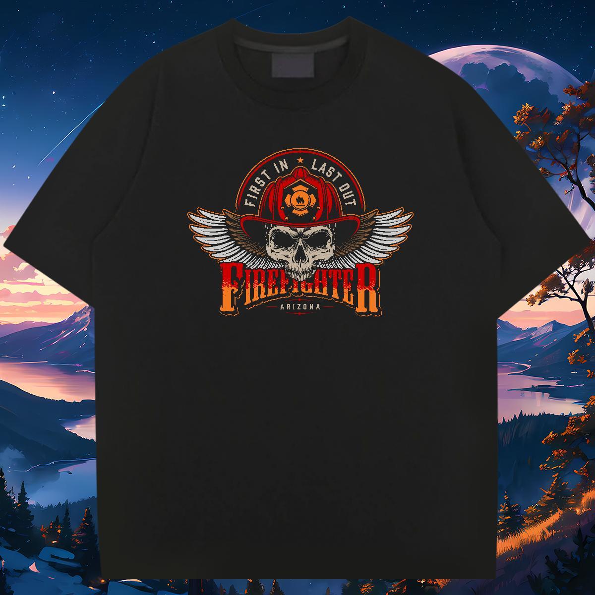 Classic T-Shirts 100% Cotton 230g skull Sports Casual Custom Big Size Crew Neck Breathable Men Tshirts 2024 Summer Tops Shirt