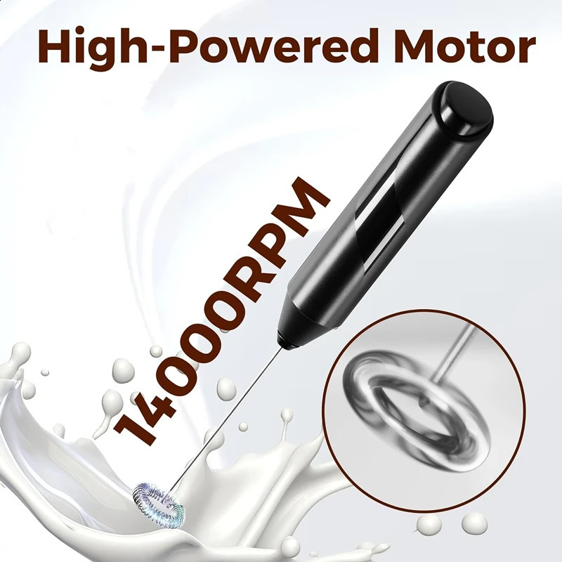 Handheld Electric Milk Frother Whisk Maker with Stainless Steel Stand Hand Drink Mixer for Egg Coffee Lattes Cappuccino Matcha 240824