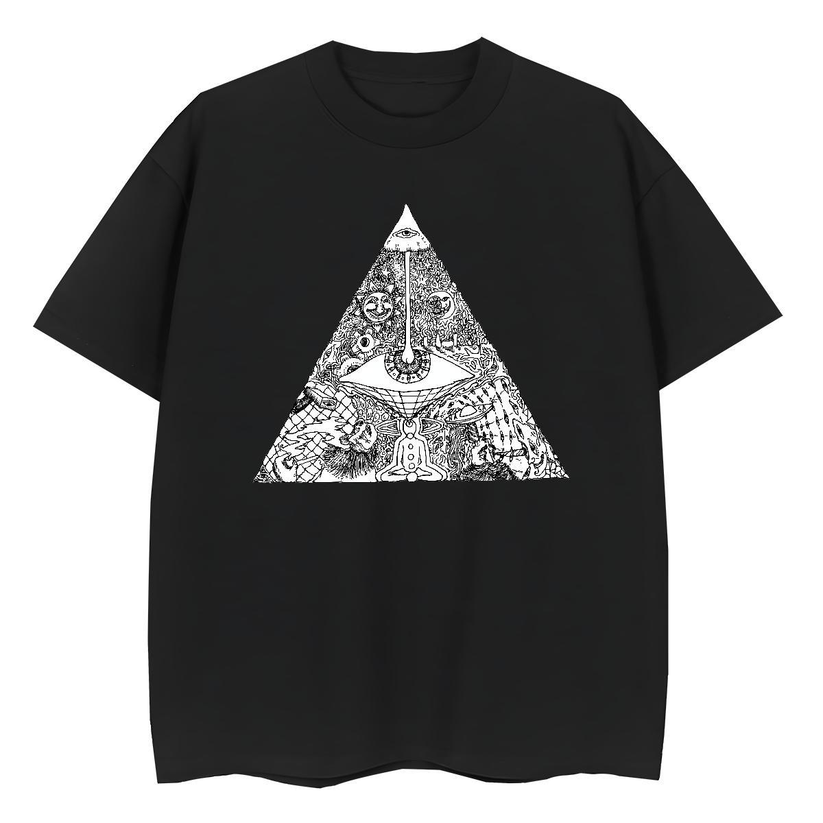 Cool Design T-Shirts 230g Pure Cotton eye of the devil Hip Hop Anime Print Crew Neck Breathable Mens Tshirts Casual New Tees Shirts