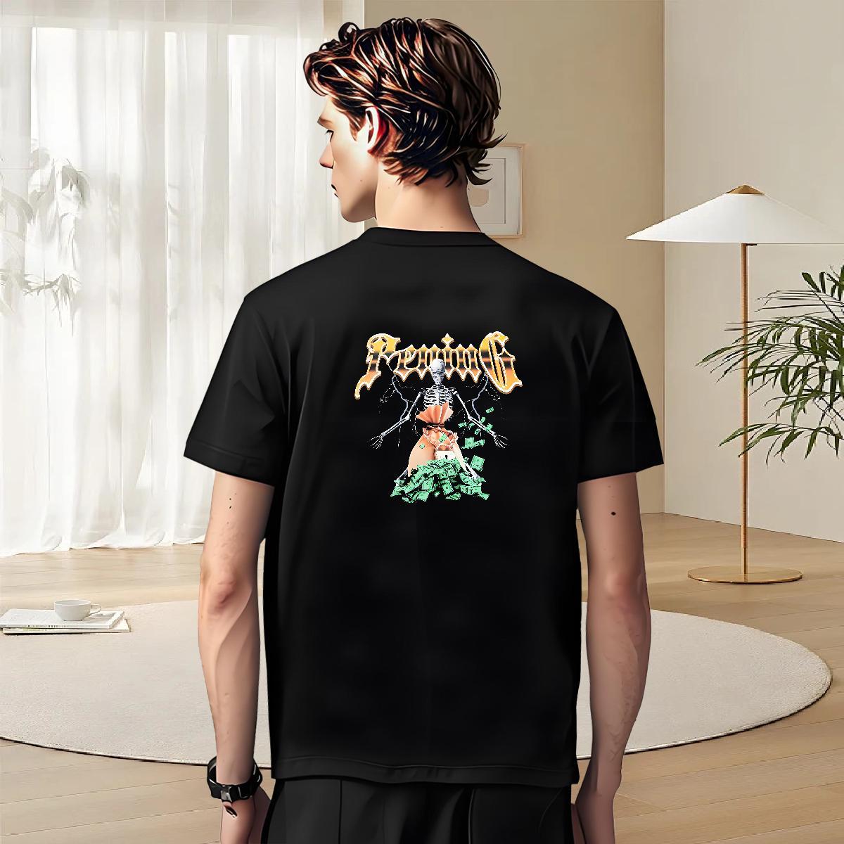 Comfortable Men T Shirts 100% Cotton 230g skull Sports Casual Customized Print Breathable Short Sleeve Men Tees Designer Fashion Clothings
