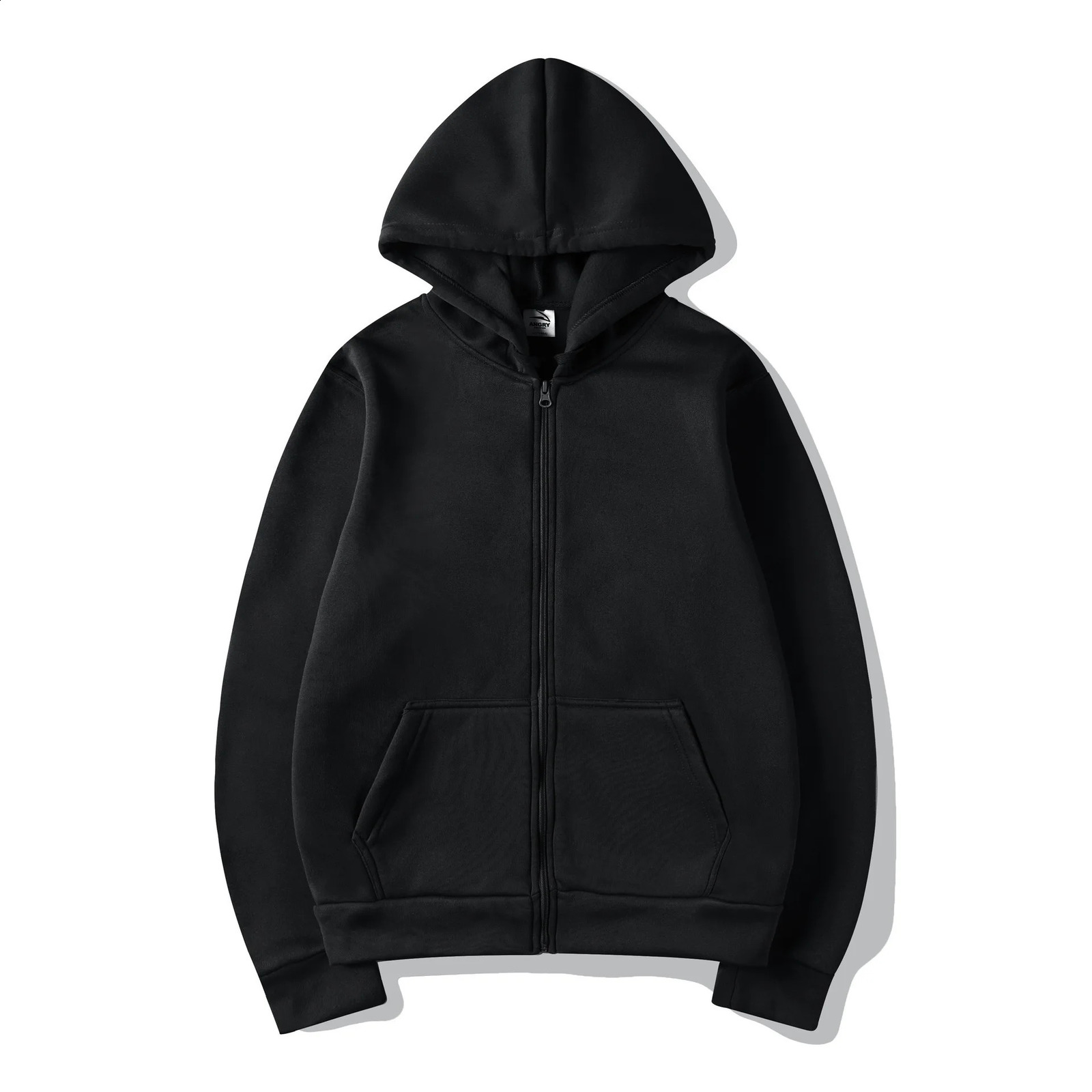 Casual mens hoodies solid color sweatshirts fashion tops unisex zippered hoodies 240824