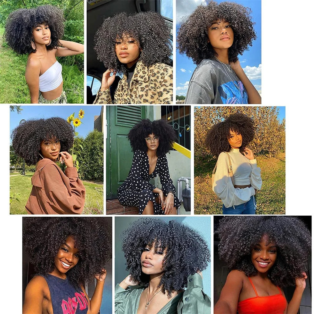 African Twisted Curled Human Hair Bundle Brazilian Velvet Natural Fluffy American Knitted Cheveux Loose 240801