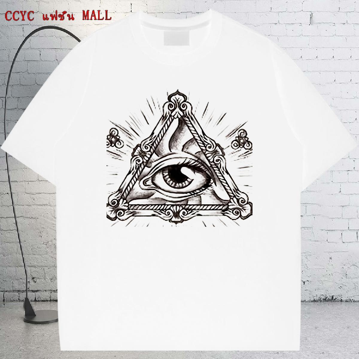 Soft Man T Shirts 100% Cotton 230g eye of the devil Street wear Hip Hop DIY Logo Oversized Pure Cotton Men Tshirts New Designer Tees Shirts