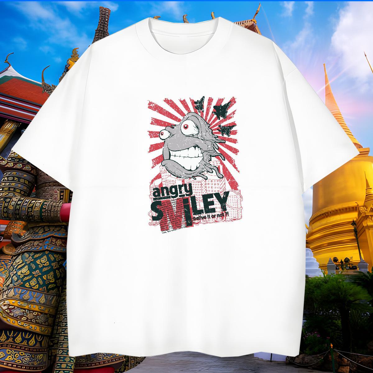Popular T-Shirts for Men 100% Cotton 230g skull Sports Casual Cartoon Printing L-4XL Breathable Soft Men Tshirts Classic Casual Tops