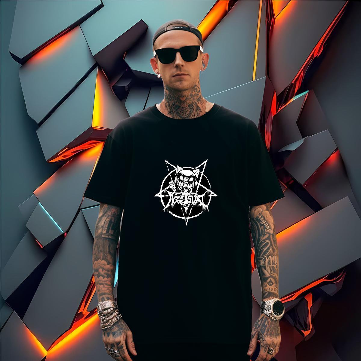 High Quality T-Shirts for Men 100% Cotton 230g skull Outdoor Oversized 4XL O-Neck Short Sleeve Mens Tshirts Wholesale Tee Shirt