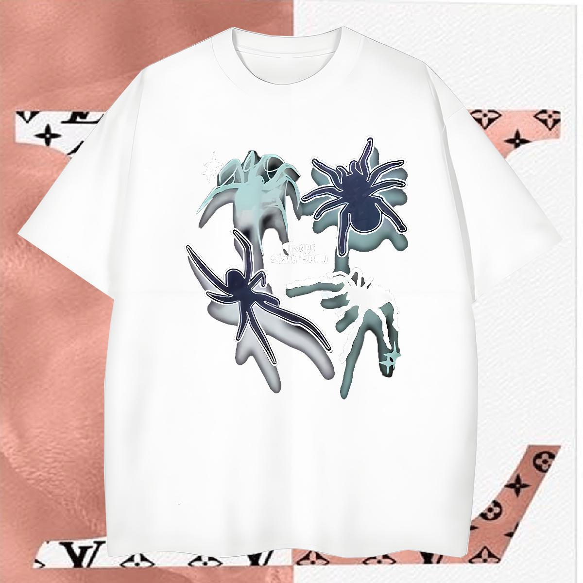 Fashion Design Men Clothes T-Shirt spider Sport 100% Cotton 230g Tees Breathable Short Sleeve Cool Design Men T Shirts Custom Printing