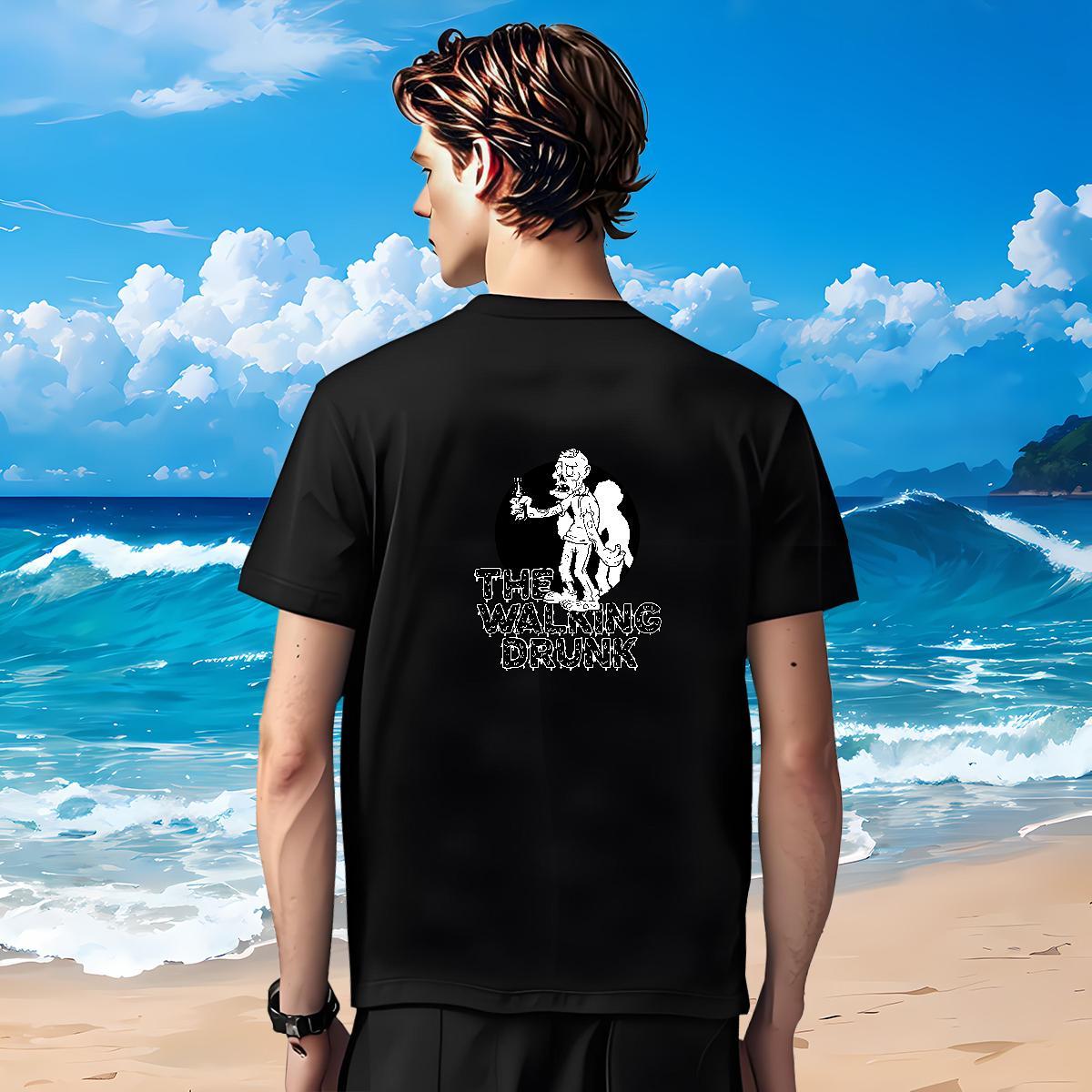 High Quality T Shirts Men 230g 100% Cotton skull Daily Outfit Custom Printing Breathable Short Sleeve Mens Tshirts New Tees