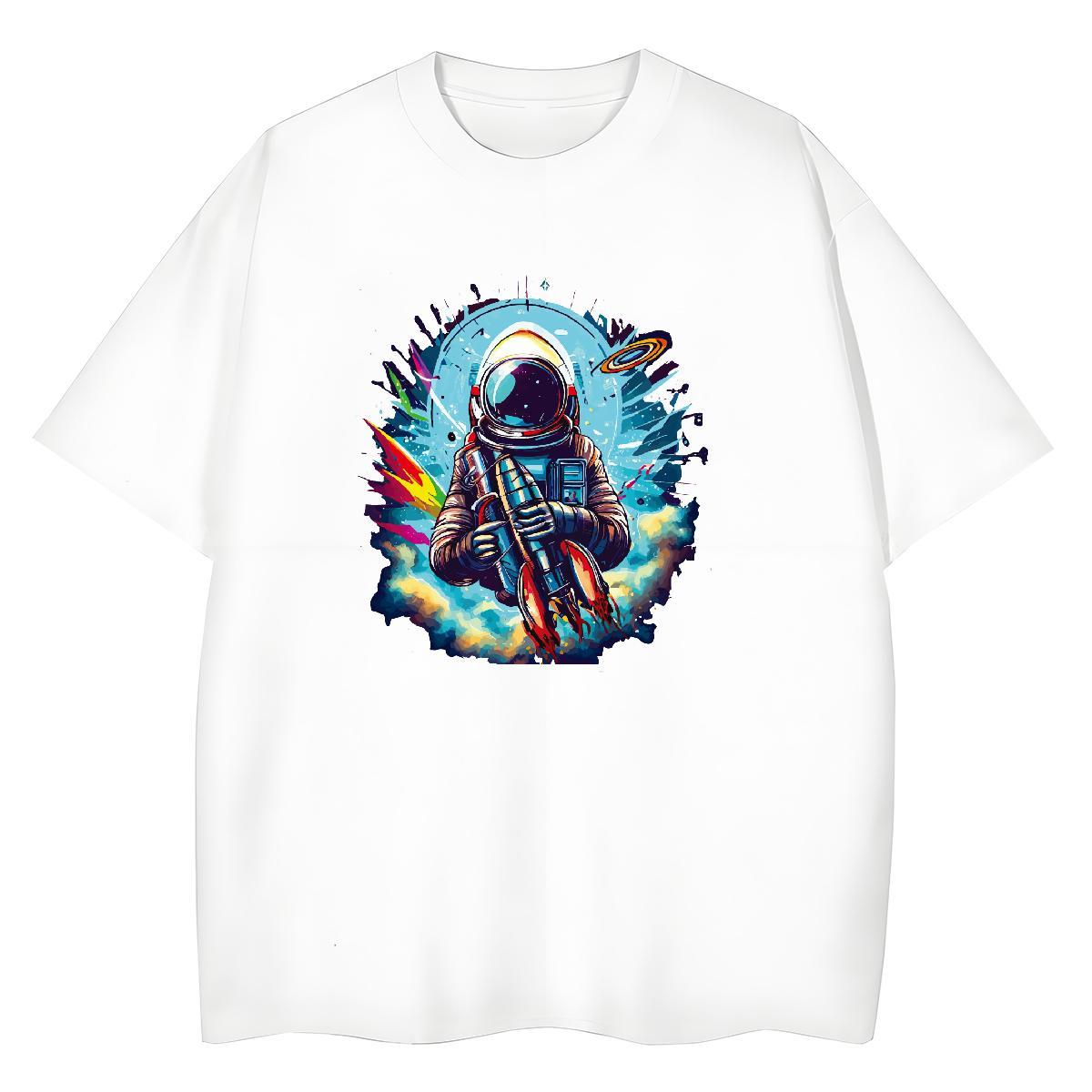 Popular Women Tshirts 100% Cotton 230g universe Daily Wear T Shirt For Woman Crew Neck Breathable Plus Size Custom Clothes Shirt