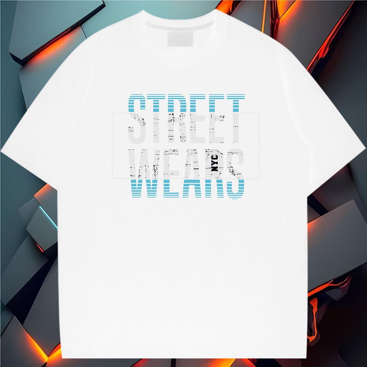 Free Shipping T shirt 230g Pure Cotton letter Street Casual Cartoon Printing L-4XL Breathable Short Sleeve Men Tops Tees 2024 Designer Clothings