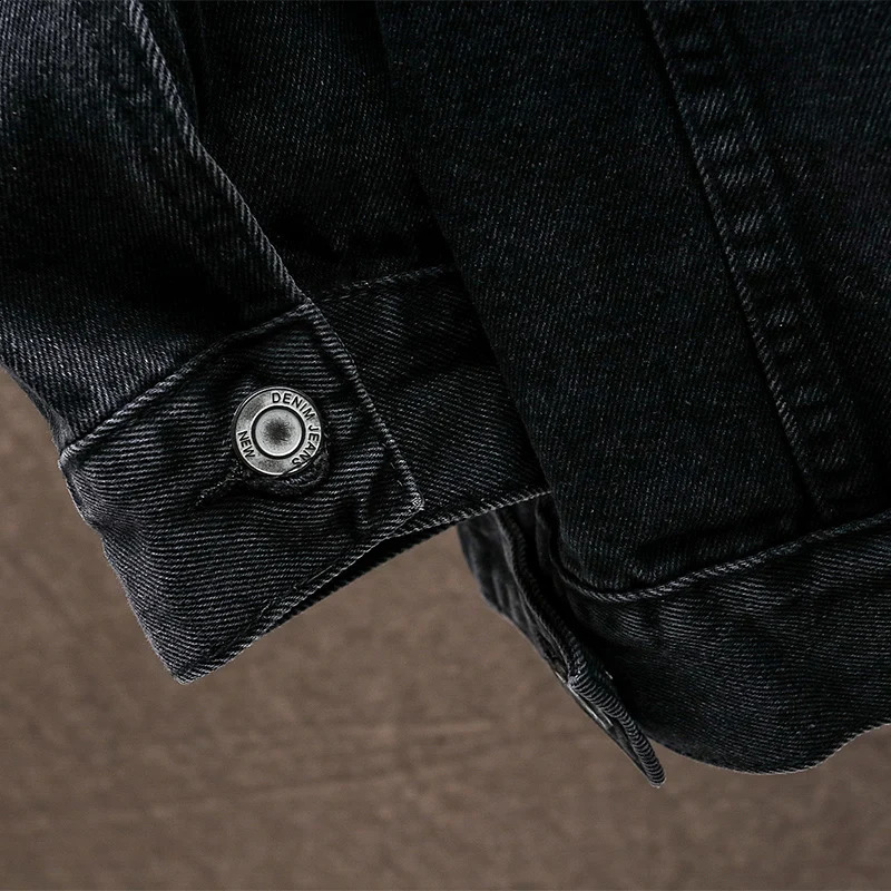 mens fashion black denim jacket plus size autumn spring casual oversized M8XL 240824