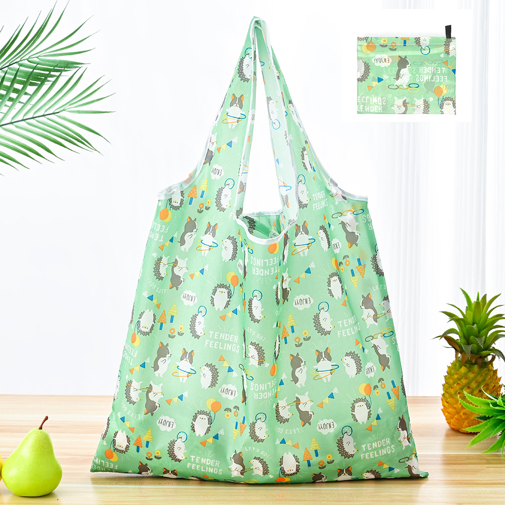Large capacity folding shopping bag supermarket portable tote bag