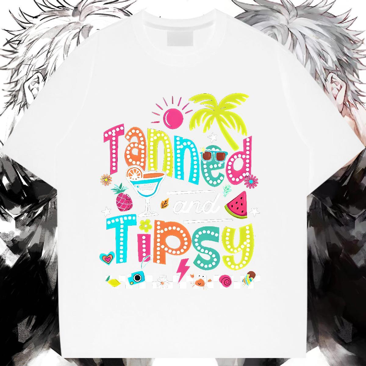 Loose Women Tees 230g Pure Cotton letter Casual Sport T shirt O Neck Short Sleeves Custom Printing Clothes