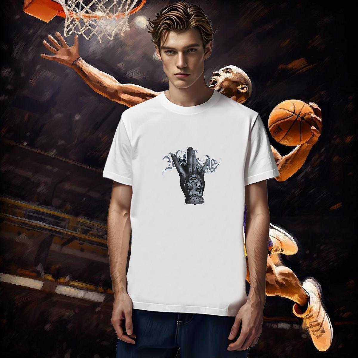 Unisex T shirt 230g Pure Cotton skull High Street Hip Hop Custom Big Size O-Neck Short Sleeve Men Tees 2024 DIY Top Tees