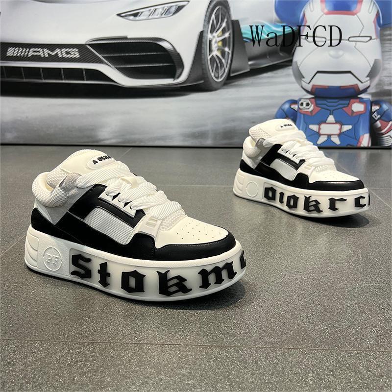 Sneakers Casual Men Designer White Fashion Microfiber Leather Fabric Breathable Height Increased Flat Platform Board Shoes
