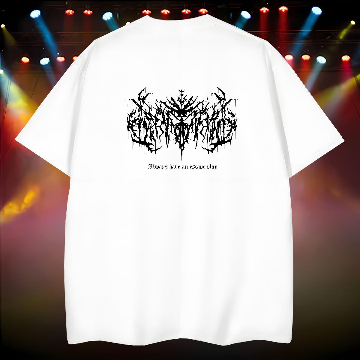 Brand Mens T Shirts 230g Pure Cotton The Cross Street Black Oversized Short Sleeve O-Neck Tshirts Free Shipping Clothings