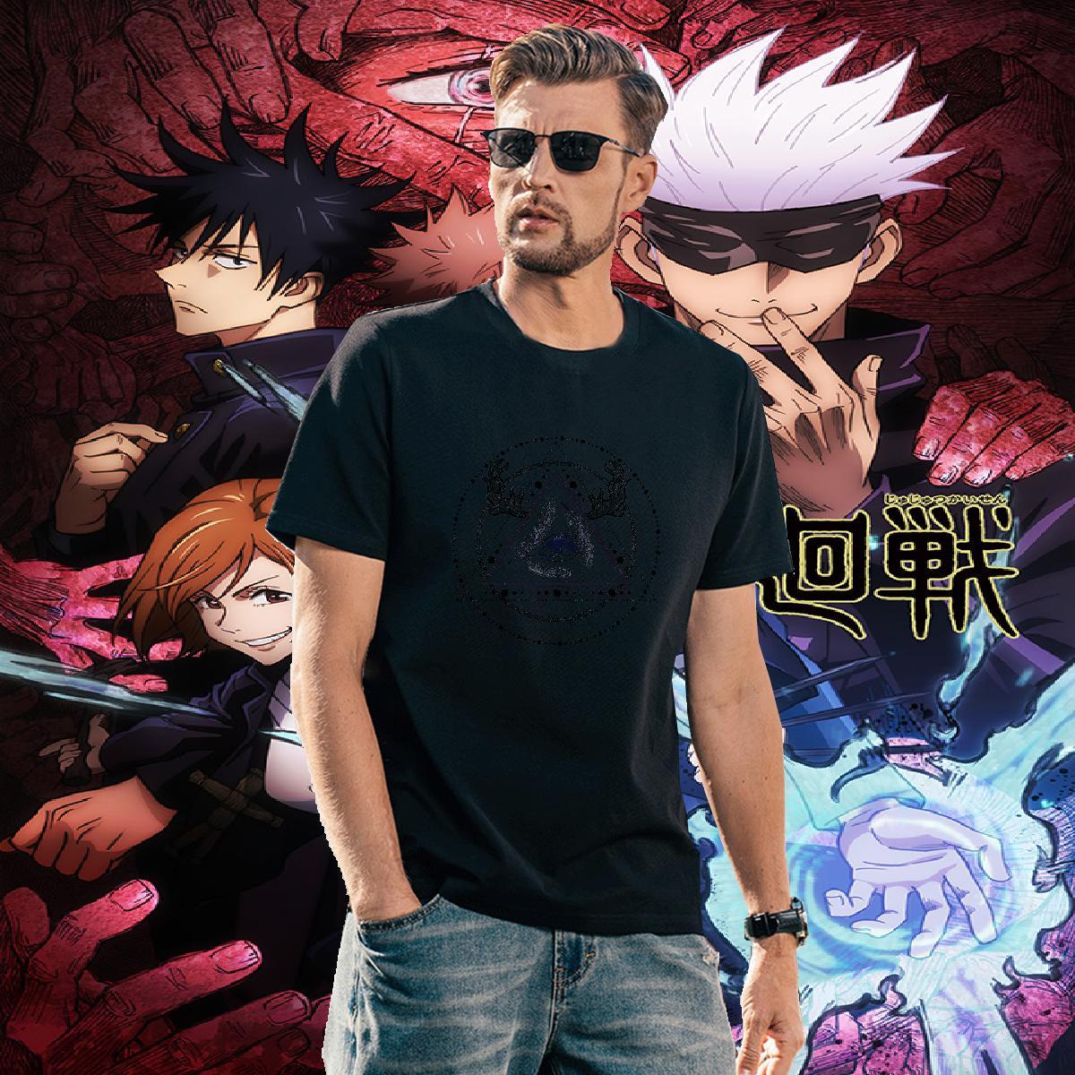Loose Fit Man T Shirts 100% Cotton 230g eye of the devil Sport Custom Cartoon Breathable Soft Tshirt for Man Woman Wholesale Clothings