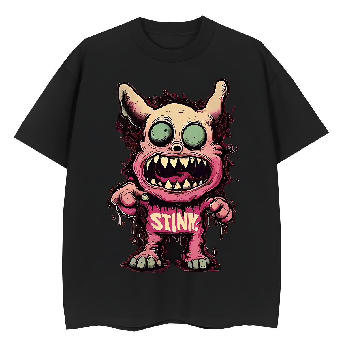 Loose fit Women Tees 230g 100% Cotton Terror Home Outdoor T Shirt For Woman Breathable Short Sleeve DIY Printed Tshirts