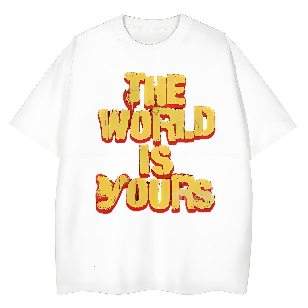 Classic Tshirts letter Hip Hop Street 230g Pure Cotton Clothings Breathable Crew Neck TOP Quality T shirt Floral Print