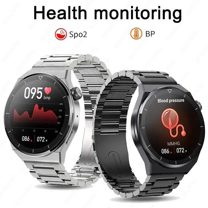 For Huawei XM NFC Smart Watch Men GT3 Pro AMOLED 390*390 HD Screen Heart Rate Bluetooth Call IP68 Waterproof SmartWatch M240824