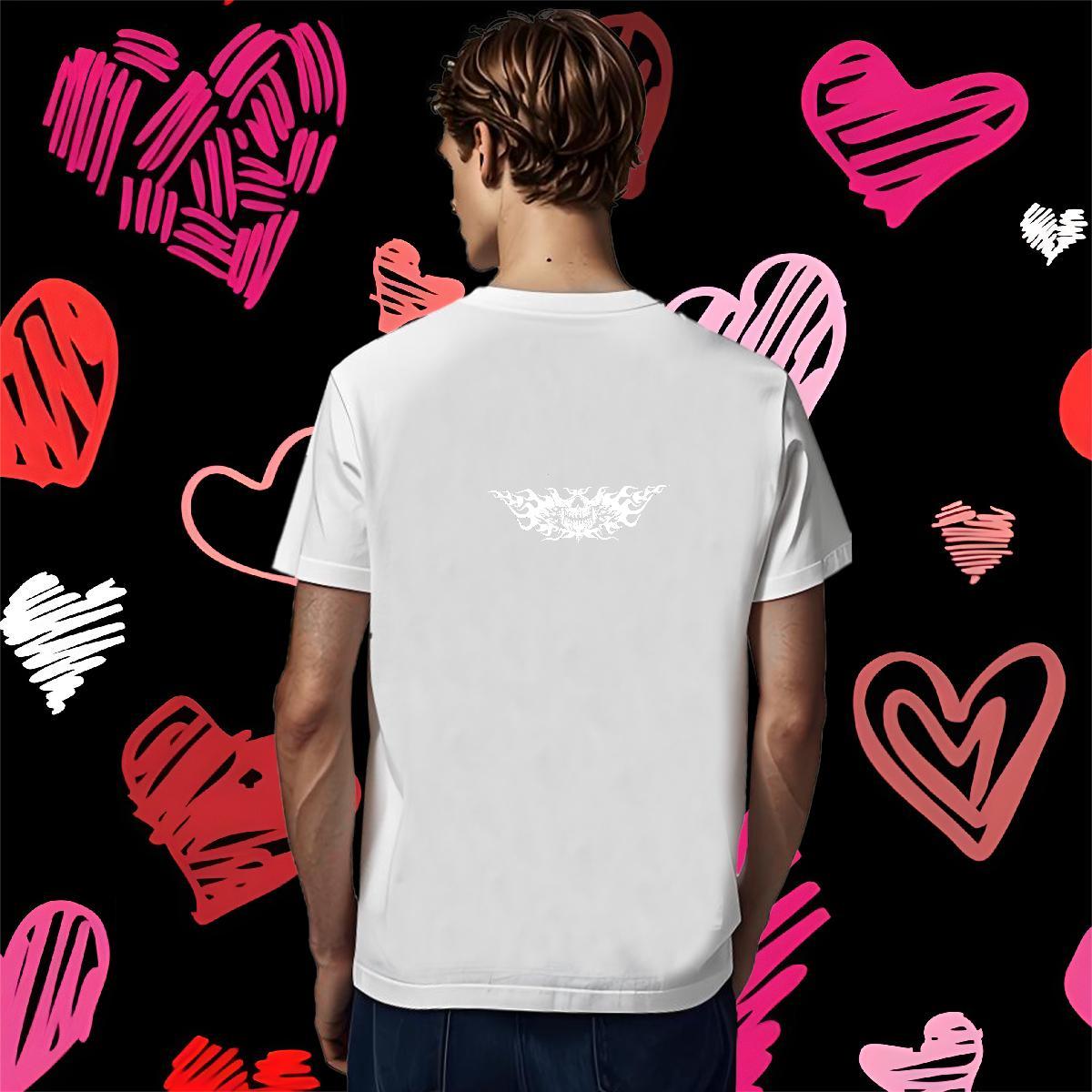 Loose Fit T-Shirts 230g Pure Cotton skull Hip Hop Black White Breathable Couples T Shirts Classic Casual Tops Shirt