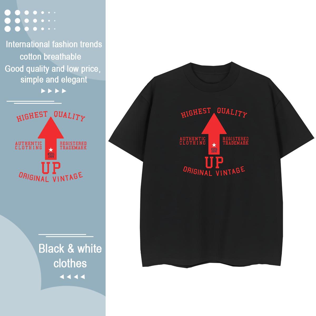 Popular Women Tees 230g Cotton letter Hip Hop Street T-Shirts Crew Neck Custom Printed Tops Shirt