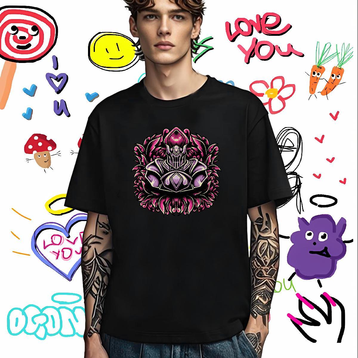 Unisex T Shirt For Man 230g Pure Cotton ET Outdoor Custom Print Oversized Short Sleeve Soft Men Tshirts Customized Clothes