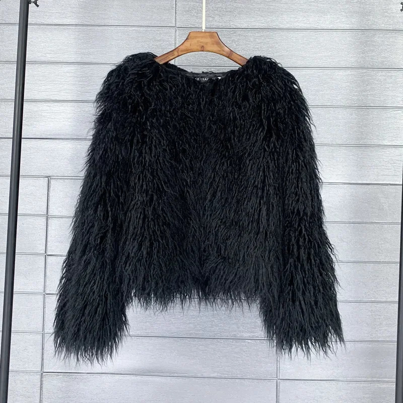Warm artificial jacket womens fur coat loose large size 6XL winter furry 240824