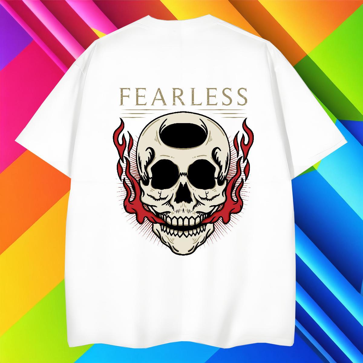 Comfortable T-Shirts 100% Cotton 230g skull Spring Summer Custom Print Oversized Breathable Short Sleeve Men Clothes T-Shirt 2024 Tops Shirt