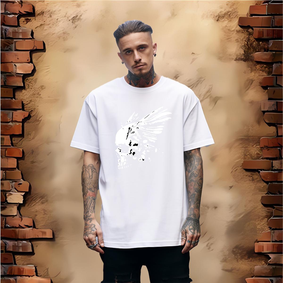 Designer Mens T Shirts 100% Cotton 230g skull Street wear Hip Hop Plus Size Custom Breathable Crew Neck Tshirt for Man Woman Fashion Designer Top Tees