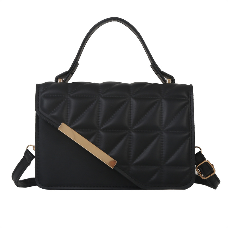 Single shoulder bag with trendy texture hand-held small square bag