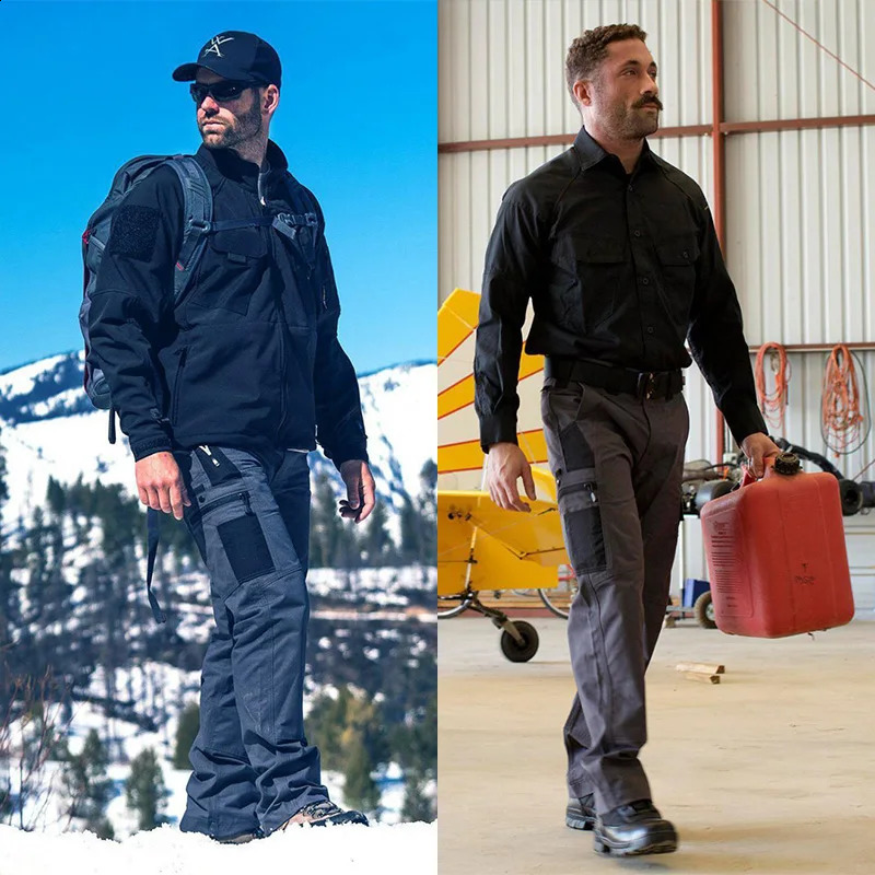 Multi-Pocket Mens Tactical Casual Pants Cargo Pants Outdoor Hiking Trousers Joggers Working Wear-Resistant Training overalls 240824
