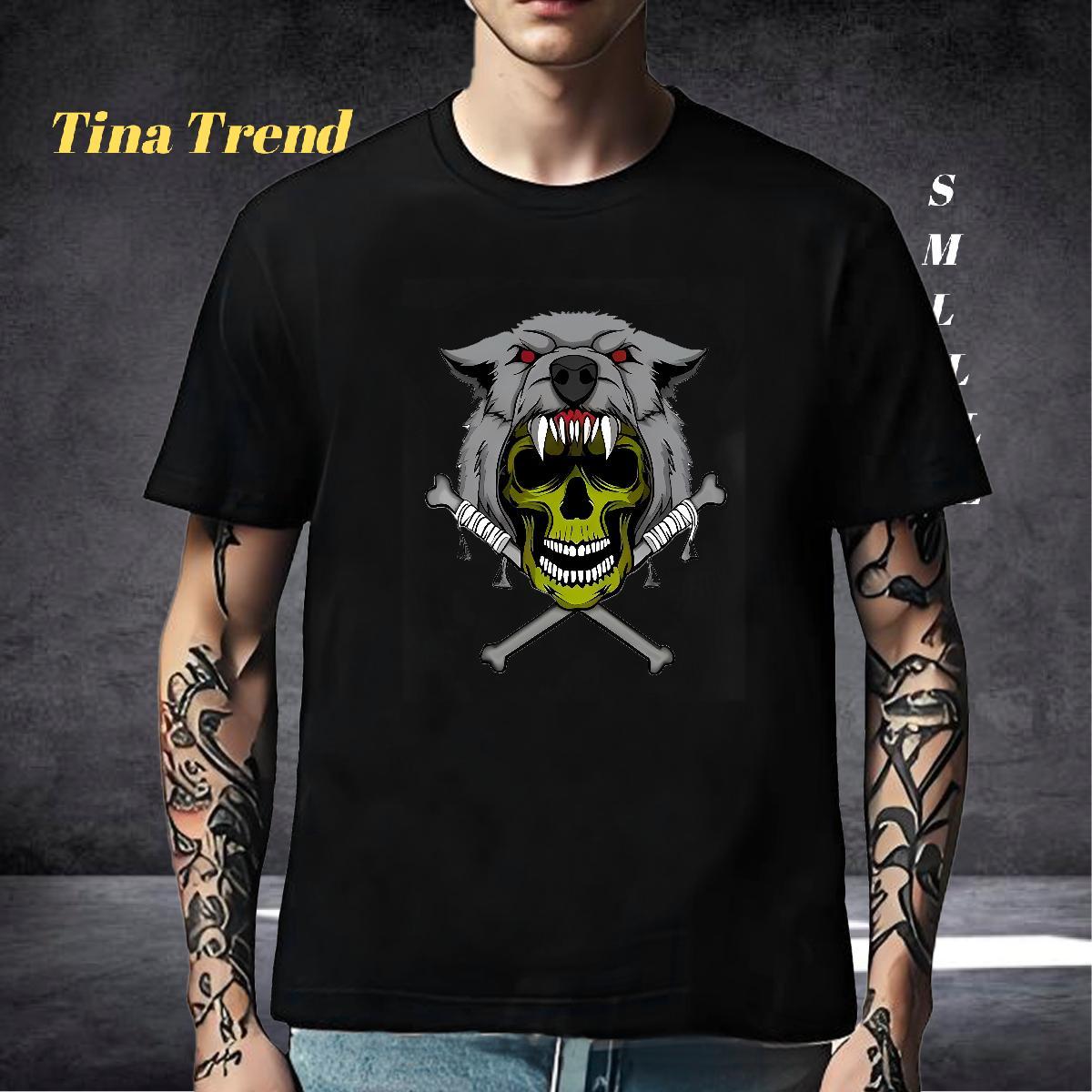 TOP Quality T Shirts Men 230g Pure Cotton skull Daily Outfit Customized O Neck Short Sleeves Mens Tshirts 2024 Designer Tee Shirt