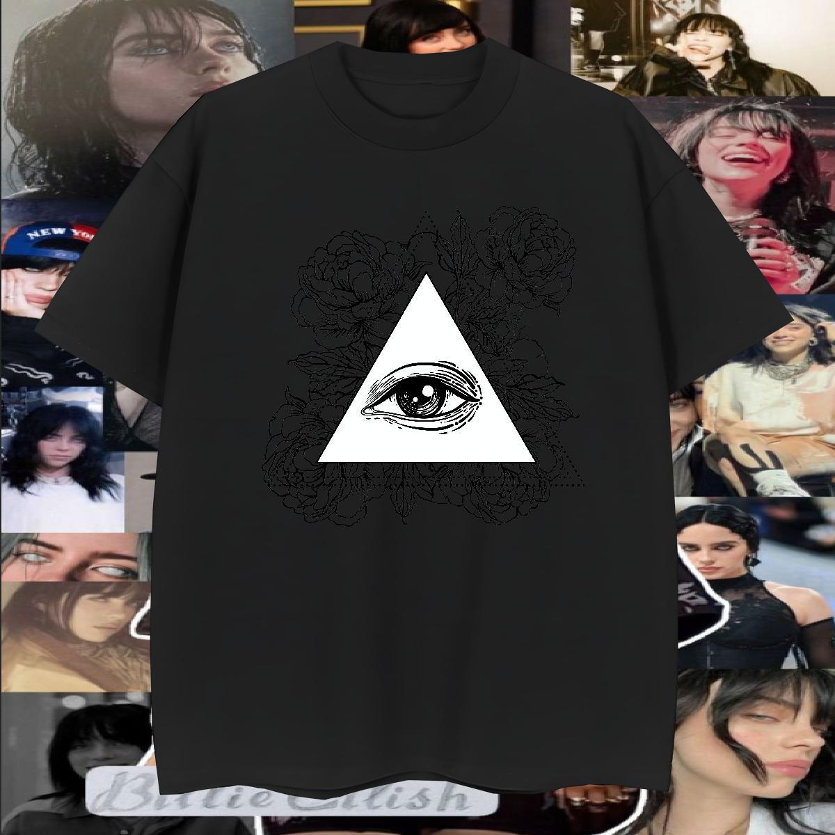 Classic T-Shirts for Men 230g Cotton eye of the devil Casual Daily Wear Customized Print Breathable Soft Mens Tshirts DIY Customized Tops Tees