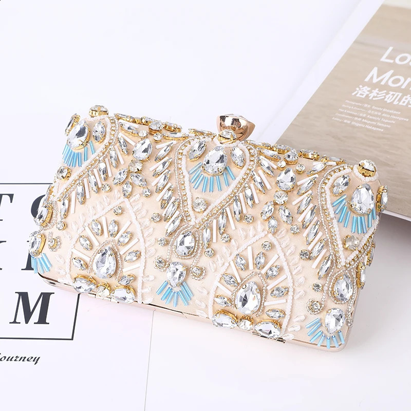 Fashionable n chain mini evening bags High Quality Diamond Purses Handbags Ladies Party Wedding Bags For Females 240824Z