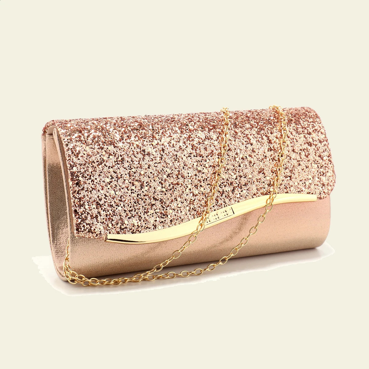 Metal Women Evening Bags Glitter Handbags Chain Shoulder Elegant Banquet Wedding Bridal Dress Clutch Purse Box 240824