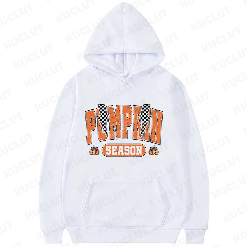 Harajuku Fun Halloween Pumpkin Season Print Hoodies Women Fall Vibes Long Sleeve Sportwear Sweatshirt Vintage Women Streetwear 240824