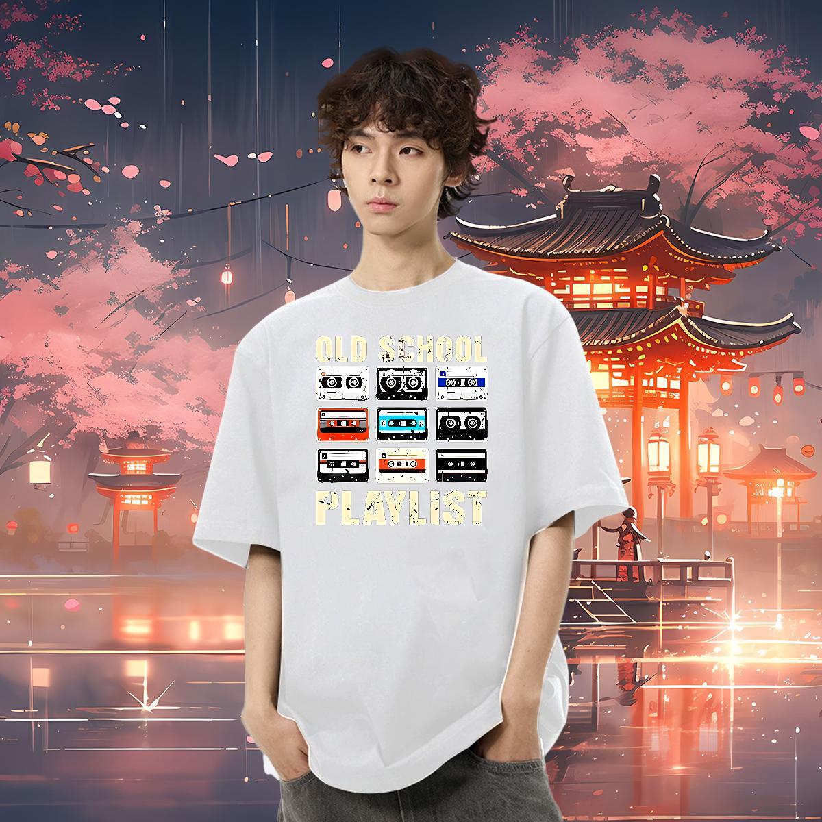 Designer Fashion Men Tshirts radio Casual Daily Wear 230g 100% Cotton Top Tees Crew Neck Comfortable T Shirts Men Plus Size Custom