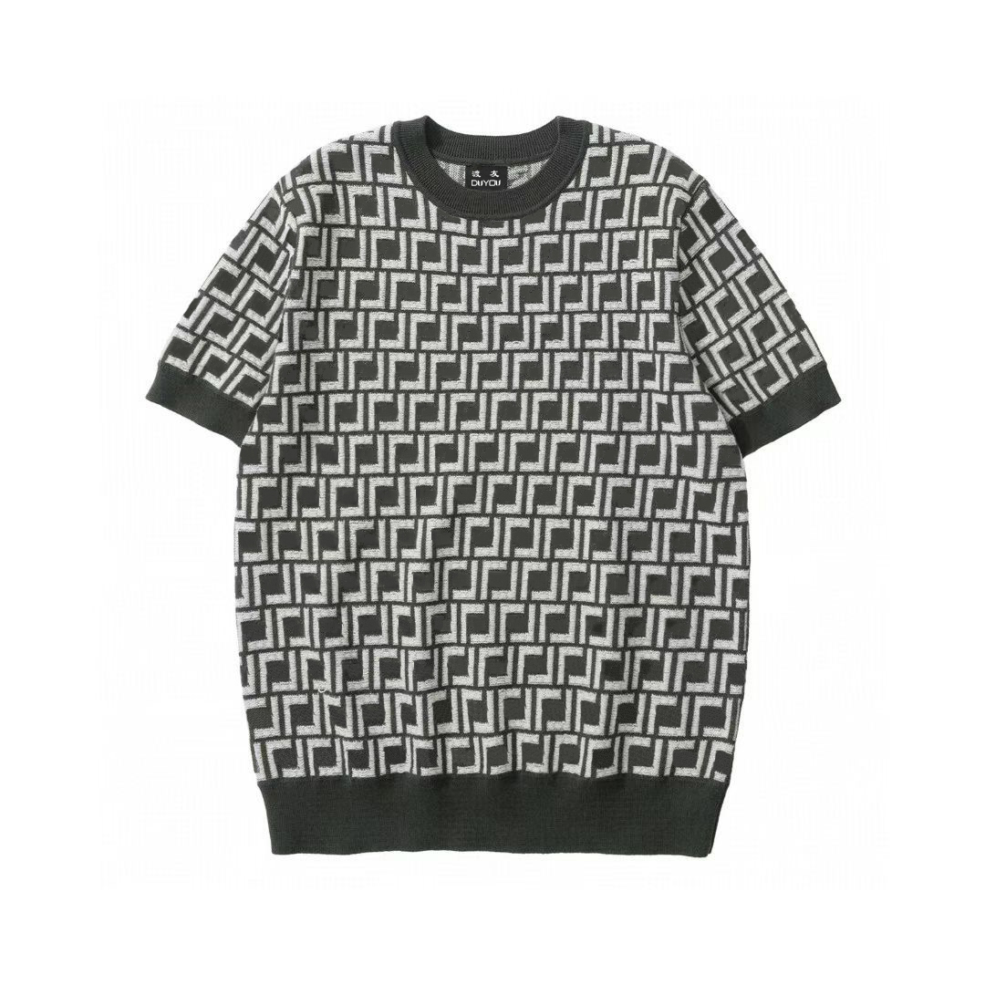 DUYOU Mens COUTURE Icons Relaxed-Fit T-Shirt Brand Clothing Women Summer T Shirt with Embroidery Logo Slub Cotton Jersey High Quality Tops 7366