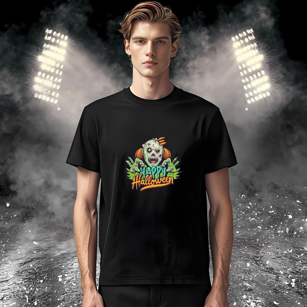Cool T Shirts Men 230g Cotton skull Anime Printing Street Cartoon Printing L-4XL Short Sleeve Soft Men Tees 2024 New Wear