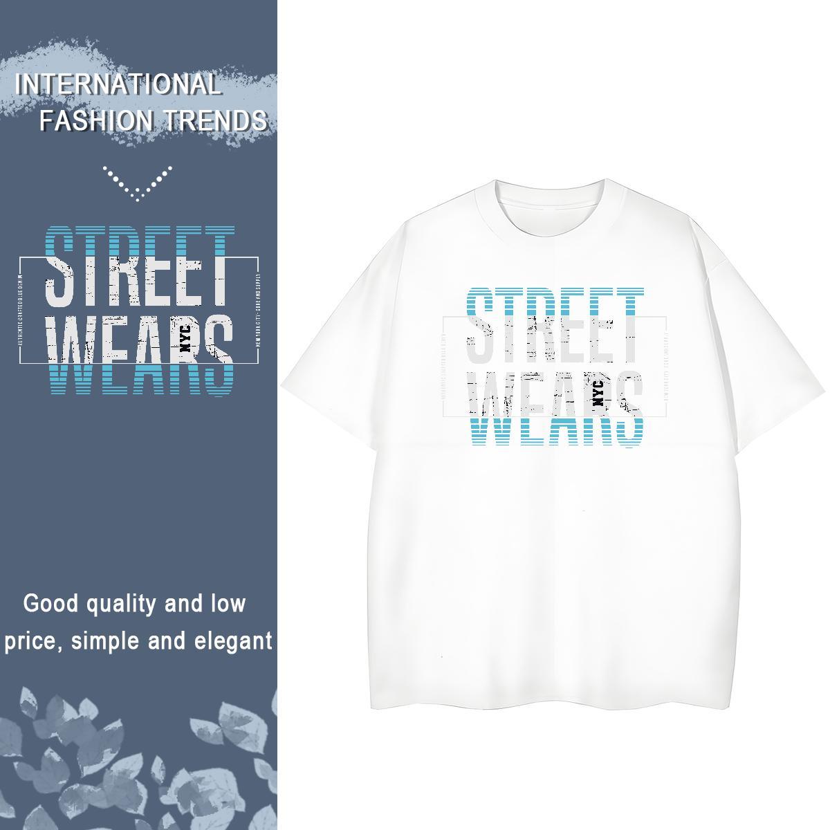 Nice Women Tees 230g 100% Cotton letter High Street Hip Hop T Shirt For Woman Breathable Short Sleeve DIY Logo Clothes