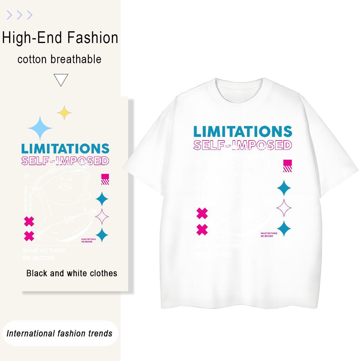 Nice Tshirt for Man Woman 100% Cotton 230g limitation Summer Casual T-Shirts O Neck Short Sleeves Anime Tees Shirts