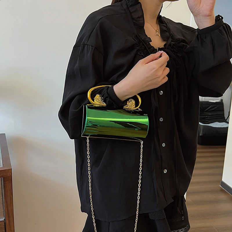 Acrylic Clutch Purse with Chain Women Mini Evening Bag Solid Shoulder Hobo for Wedding Prom Party 240824Z