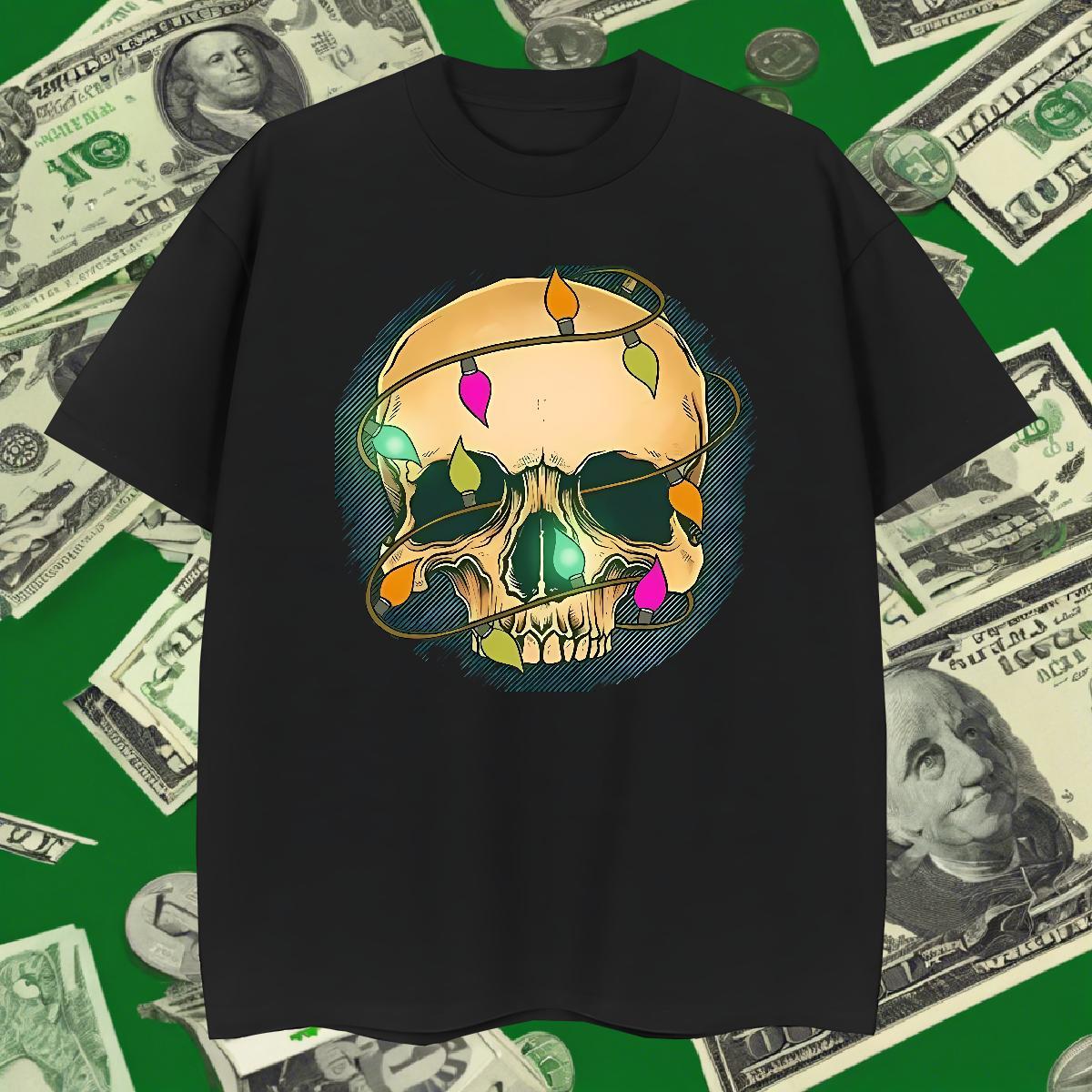 Comfortable T Shirts Men 230g Cotton skull Hip Hop Street Custom Big Size Breathable Short Sleeve Tshirts 2024 Designer Tee Shirt