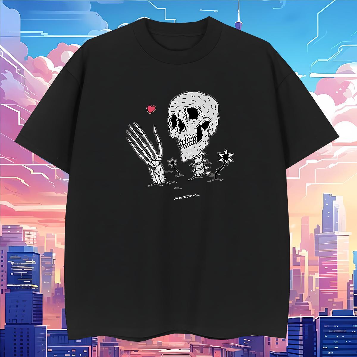 Classic T-Shirts 100% Cotton 230g skull Spring Summer DIY Printed Short Sleeve Soft Men Clothes T-Shirt Factory Direct Tops Shirt