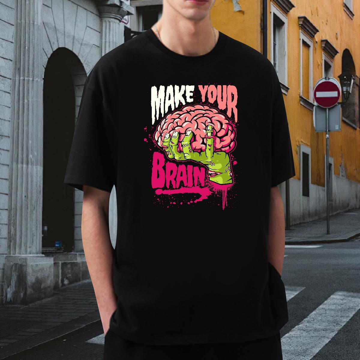 Loose Men T Shirts 230g 100% Cotton skull Hip Hop Plus Size Custom Round Neck Short Sleeve Tshirt for Man Woman Fashion Tees Shirts