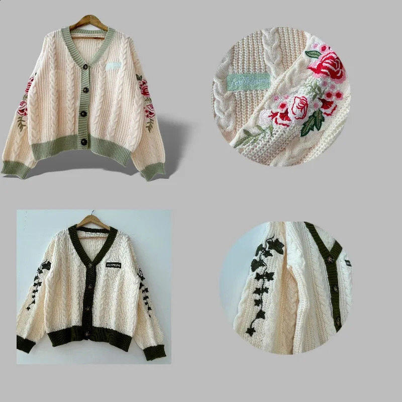 Size S-3XL Fashion Solid Casual Grey Tops Sweater Women Autumn Warm Knitted V-neck Long Sleeve Womens Beige Cardigans Coat 240824