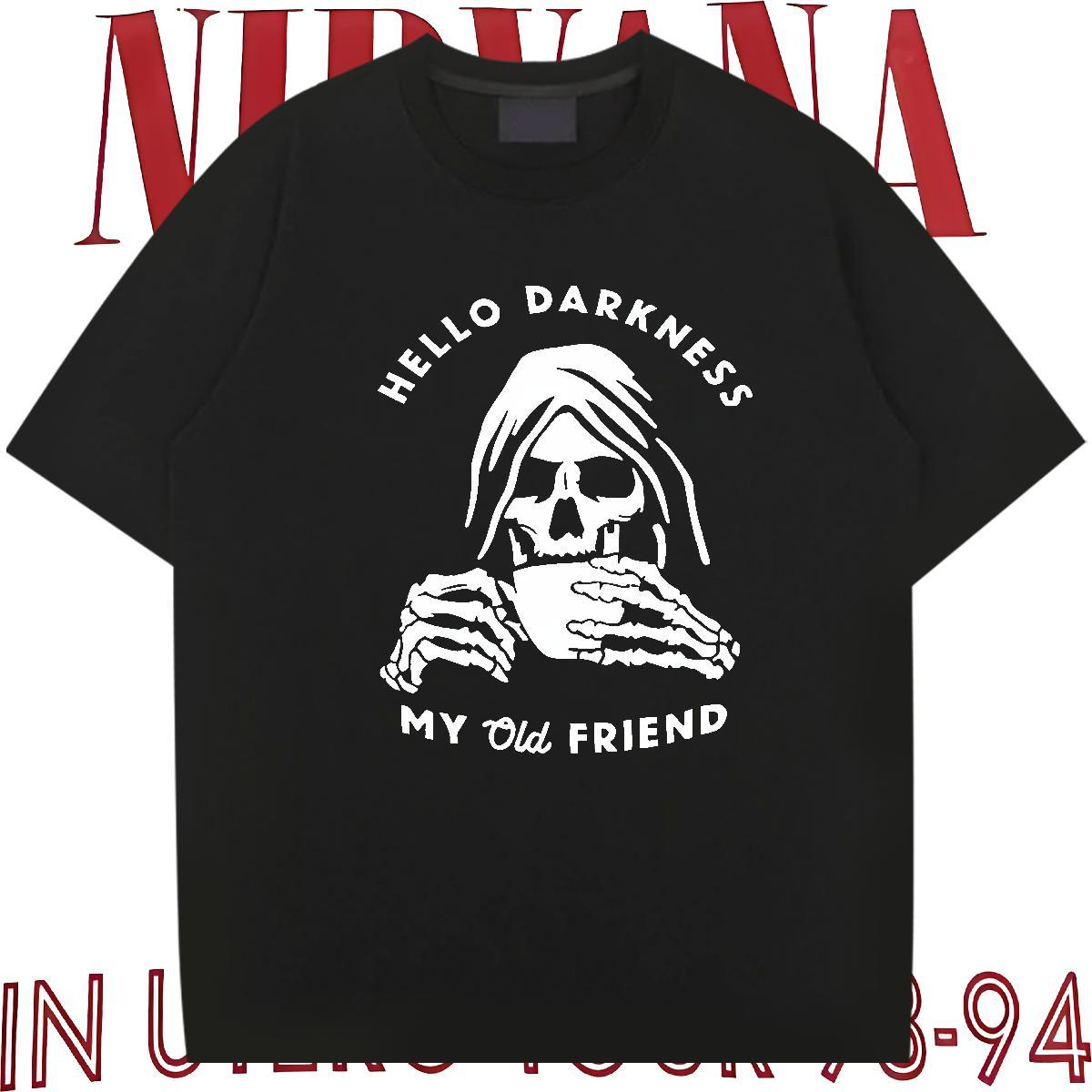 Loose T-Shirts for Men 230g Cotton skull Street Wear Plus Size Cartoon Breathable Men Tshirts Wholesale Clothes